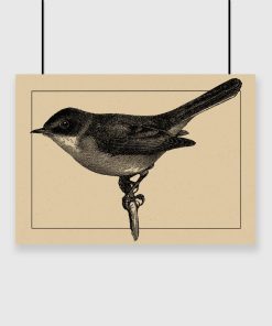 Plakat z ptakiem do dekoracji biura