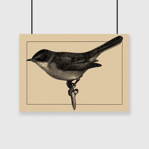 Plakat z ptakiem do dekoracji biura