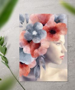 Kolorowy plakat z kwiatami