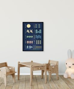 Kosmiczny plakat z cyferkami do przedszkola