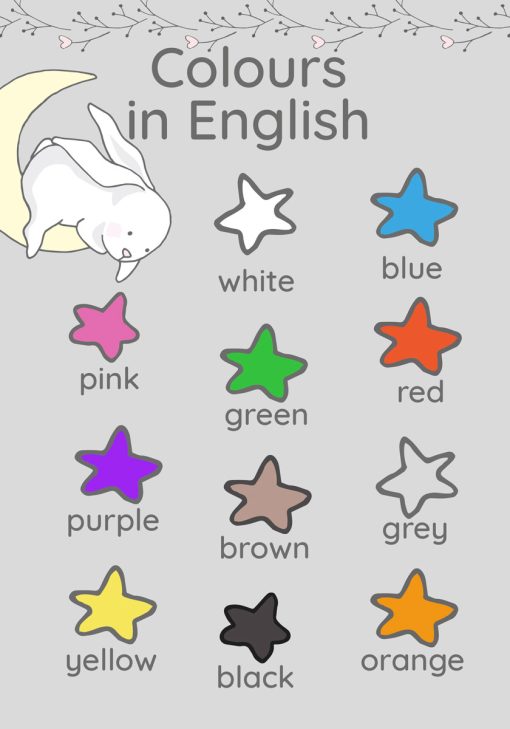 Plakat colours in English