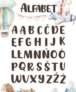 Plakat z alfabetem do szkoły