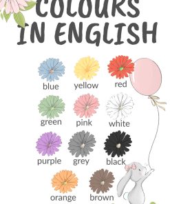 Plakat z kolorami po angielsku