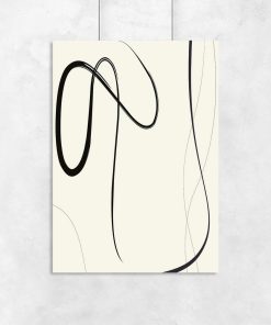 Plakat sznurki w abstrakcji do dekoracji poczekalni