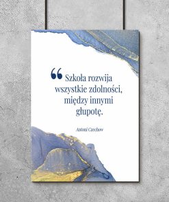 Plakat ze słowami Czechowa do dekoracji pokoju dziecka