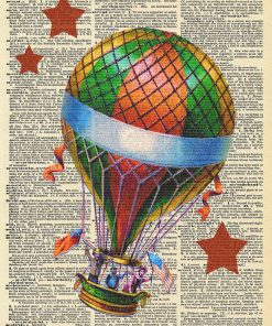 Plakat z motywem balonu