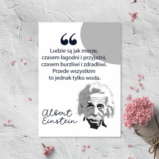 Plakat z motywem sentencji wg Einsteina