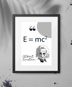 Plakat z prawem Einsteina do szkoły