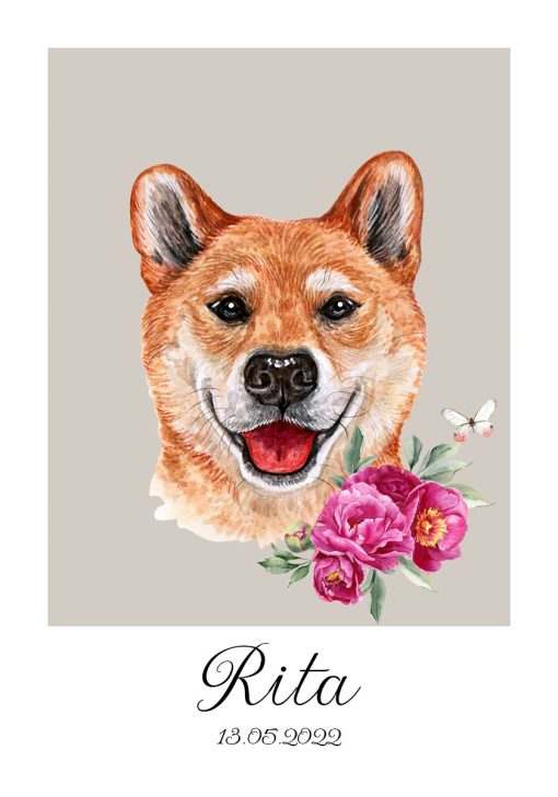 Plakat z imieniem psa - Rita