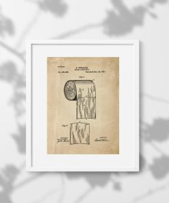 Plakat z patentem z 1891r. - sepia