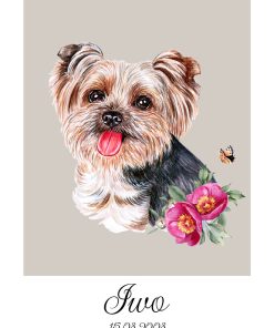 Plakat z yorkshire terrier