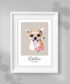 plakat przedstawiający psa Chihuahua
