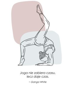 plakat z motywem jogi