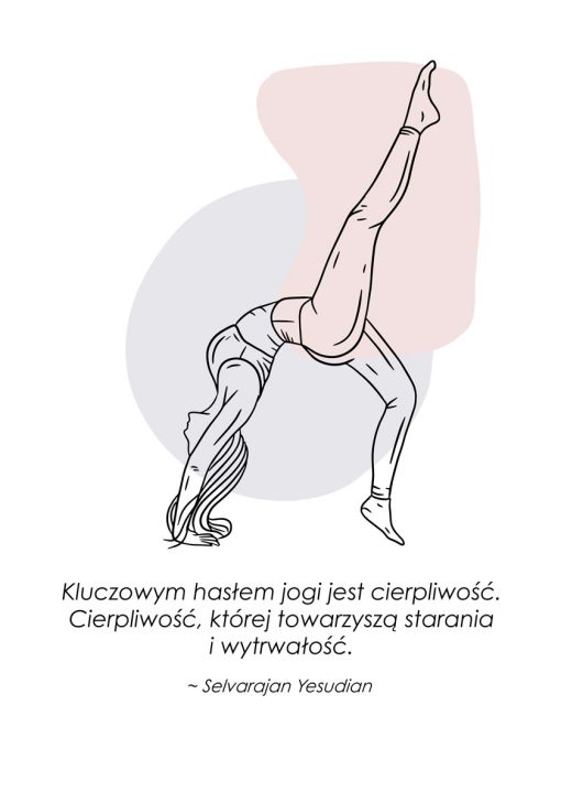 Plakat z ćwiczeniami jogi