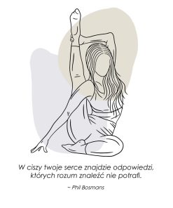 Plakat z figurą jogi